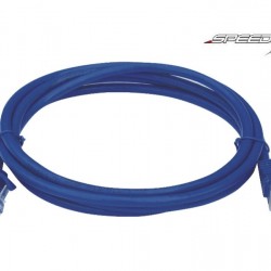 03Ft RJ45 Cat5e 350MHZ Blue Molded Patch Cable, Male to Male