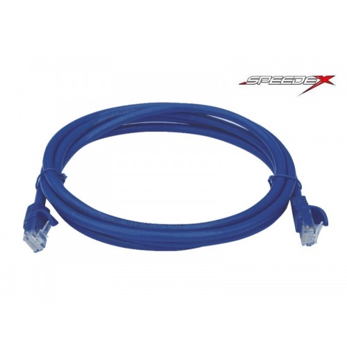 07Ft RJ45 Cat5e 350MHZ Blue Molded Patch Cable, Male to Male