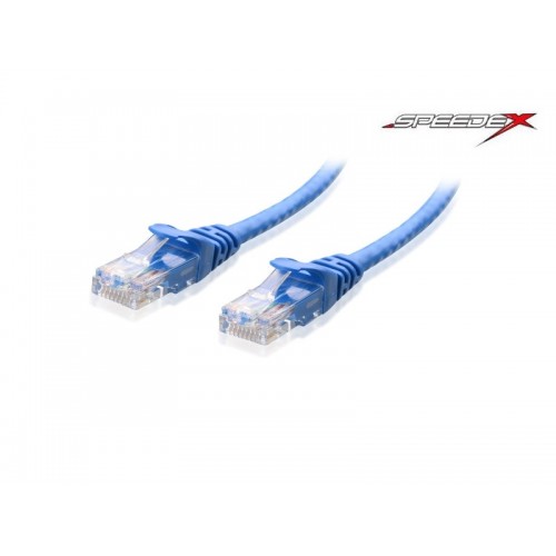 03Ft RJ45 Cat5e 350MHZ Blue Molded Patch Cable, Male to Male