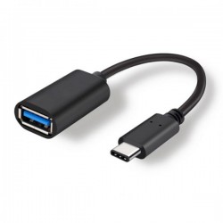 USB 3.1 Type-C Male to USB 2.0 A Female OTG Data Cable-Black